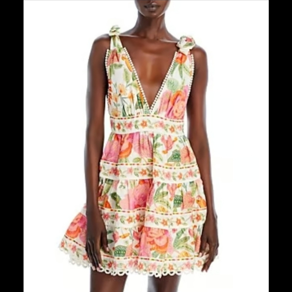Farm Rio V Neck Dress LARGE
